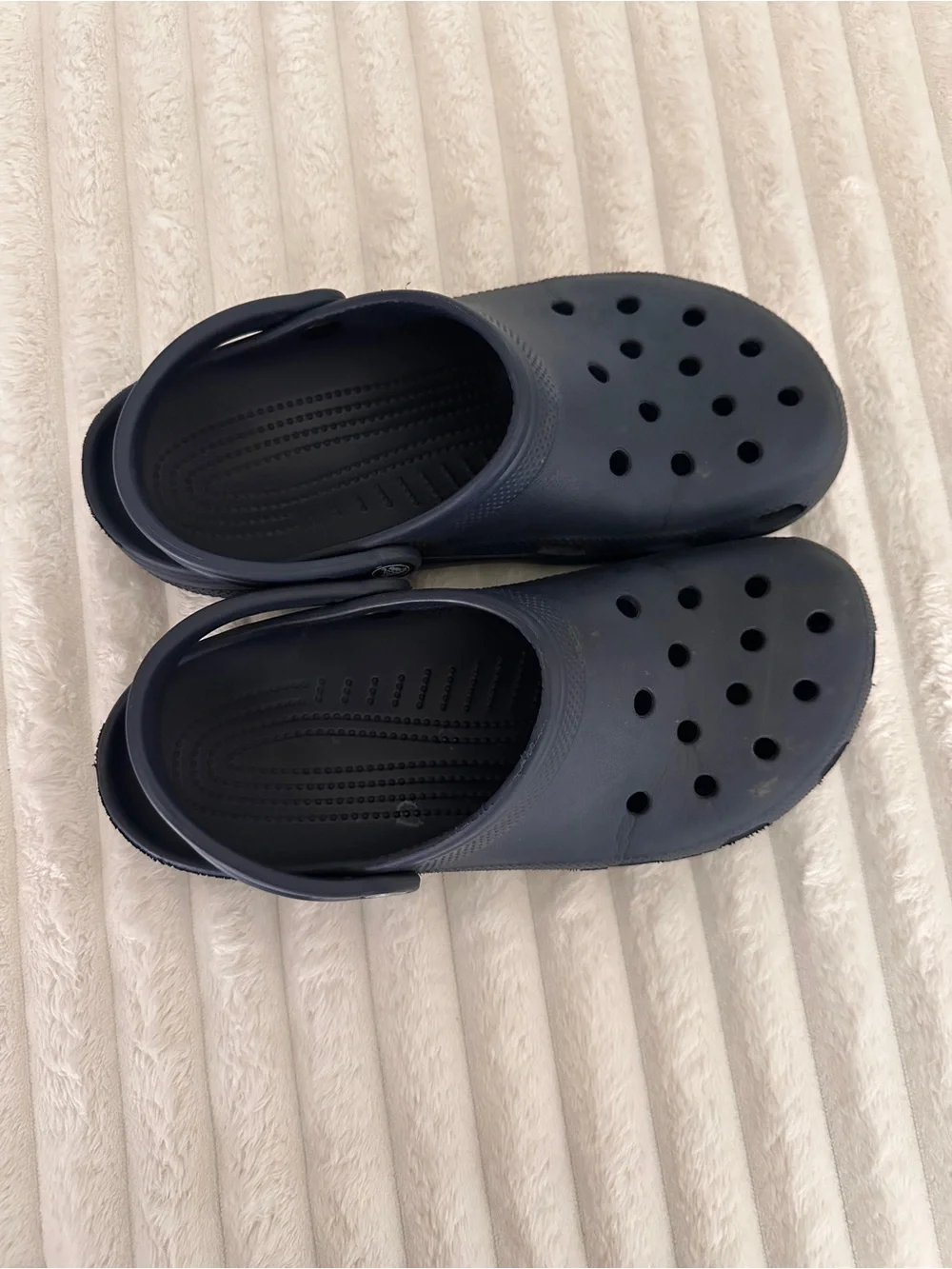 CROCS Classic Comfort Slip-On Navy Clogs Mules with Adjustable Heel Strap W11 M9